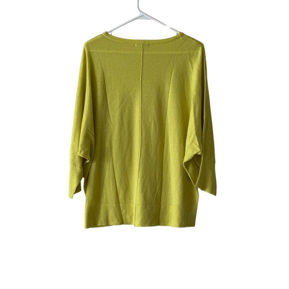Larsen Gray Yellow Womens Sweater 3/4 Sleeve Relaxed Fit Comfy Lagenlook XL - Picture 8 of 8